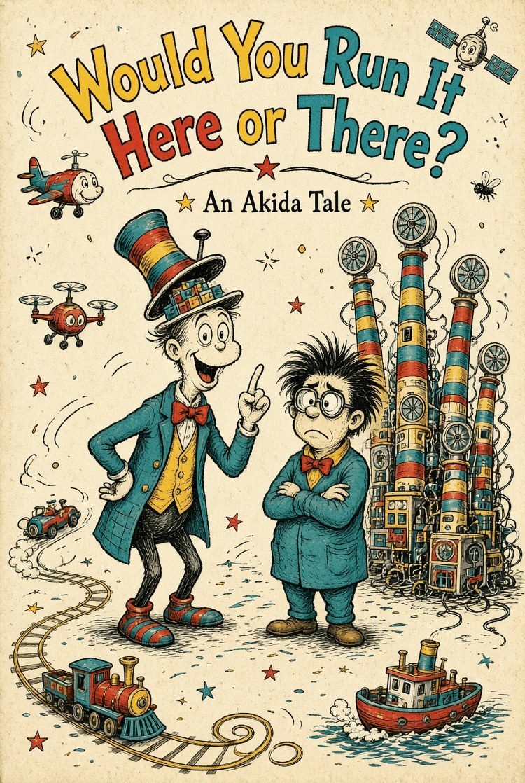 Cover of Would You Run It Here or There? An Akida Tale